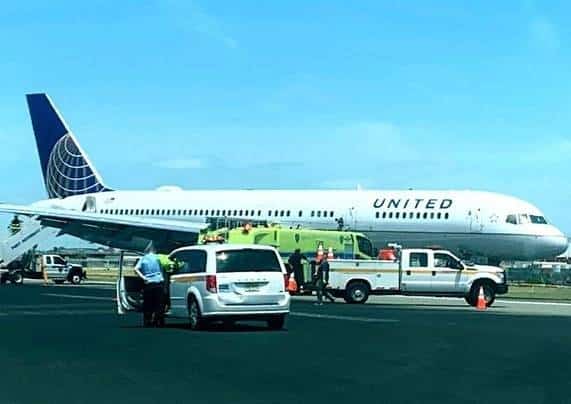 כמעט התרסקות בנחיתת טיסת יונייטד בניוארק