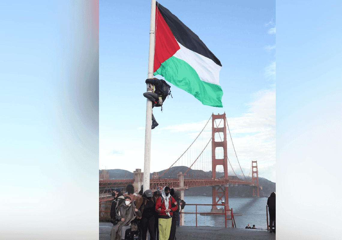 מפגינים פרו-פלסטינים השתלטו על גשר סן פרנסיסקו