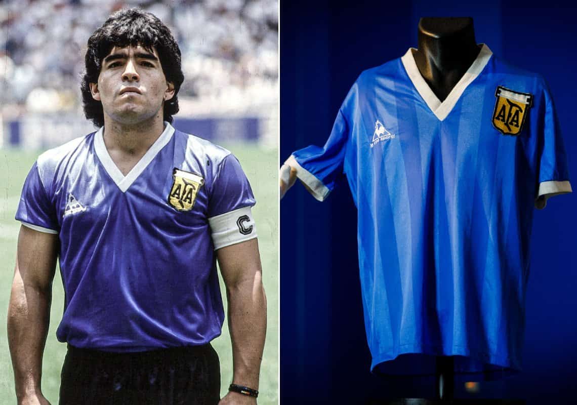 היקרה אי פעם: חולצת "יד האלוהים" של דייגו מראדונה נמכרה במכירה פומבית