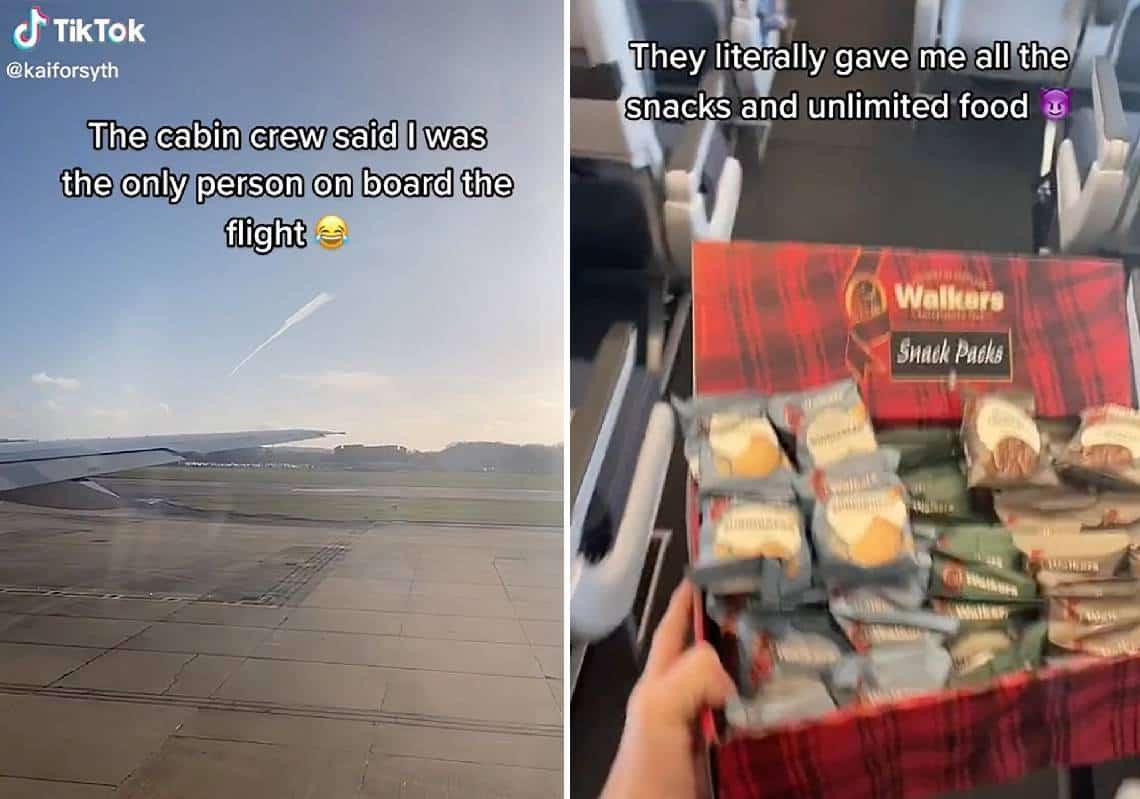 "הייתי הנוסע היחיד בטיסת 8 שעות מלונדון לאורלנדו - החוויה הכי סוריאליסטית בחיים"