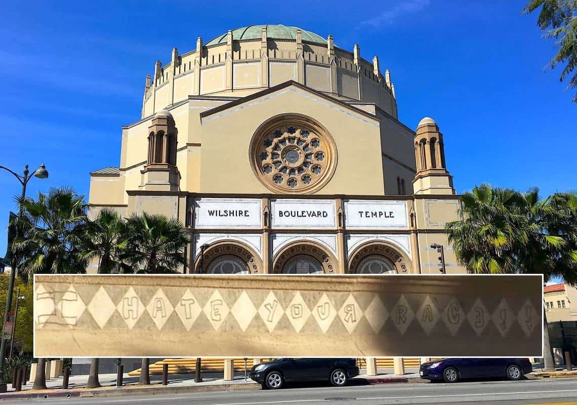 הלם בקהילה היהודית בדרום קליפורניה: כתובת נאצה התגלתה בבית הכנסת הוותיק בלוס אנג'לס