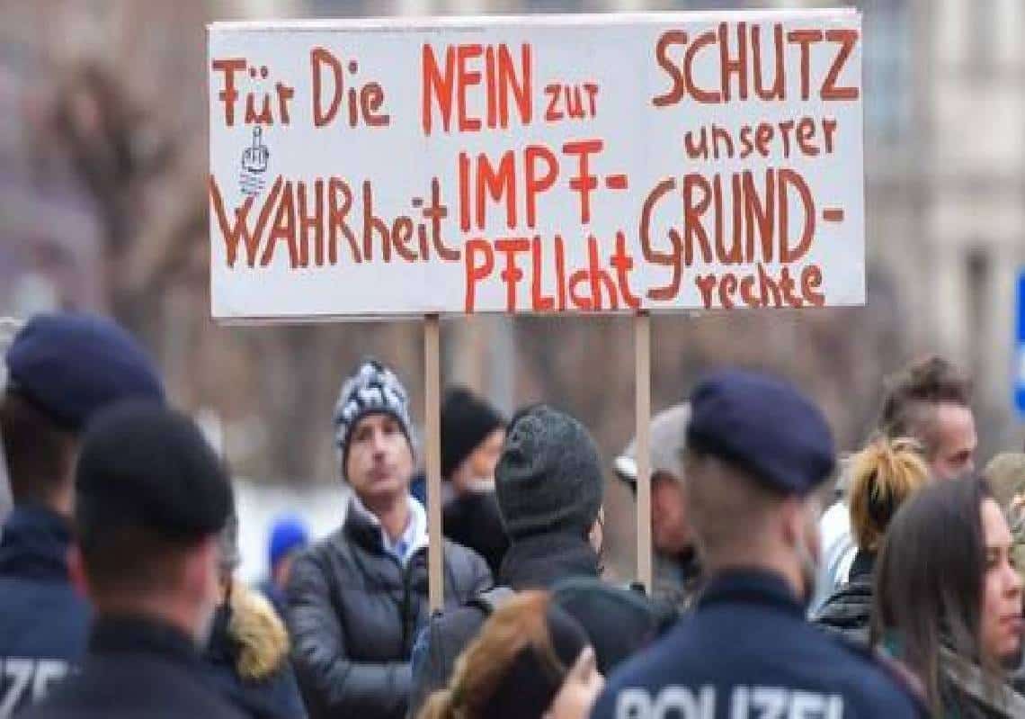 אוסטריה: עד שנת מאסר בפועל לבלתי מחוסנים