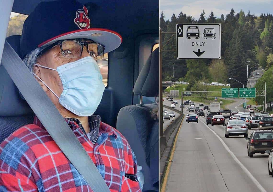 בובה של שקר: הנהג מלוס אנג'לס שמוכן לעשות הכל כדי לנסוע בנתיבי הקארפול