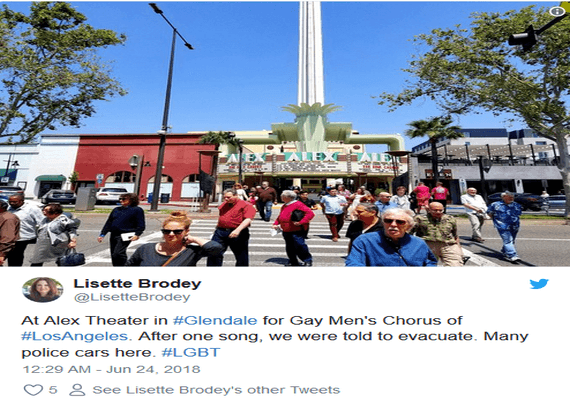 לוס אנג'לס: 600 אנשים פונו מתיאטרון בשל התרעה על פצצה