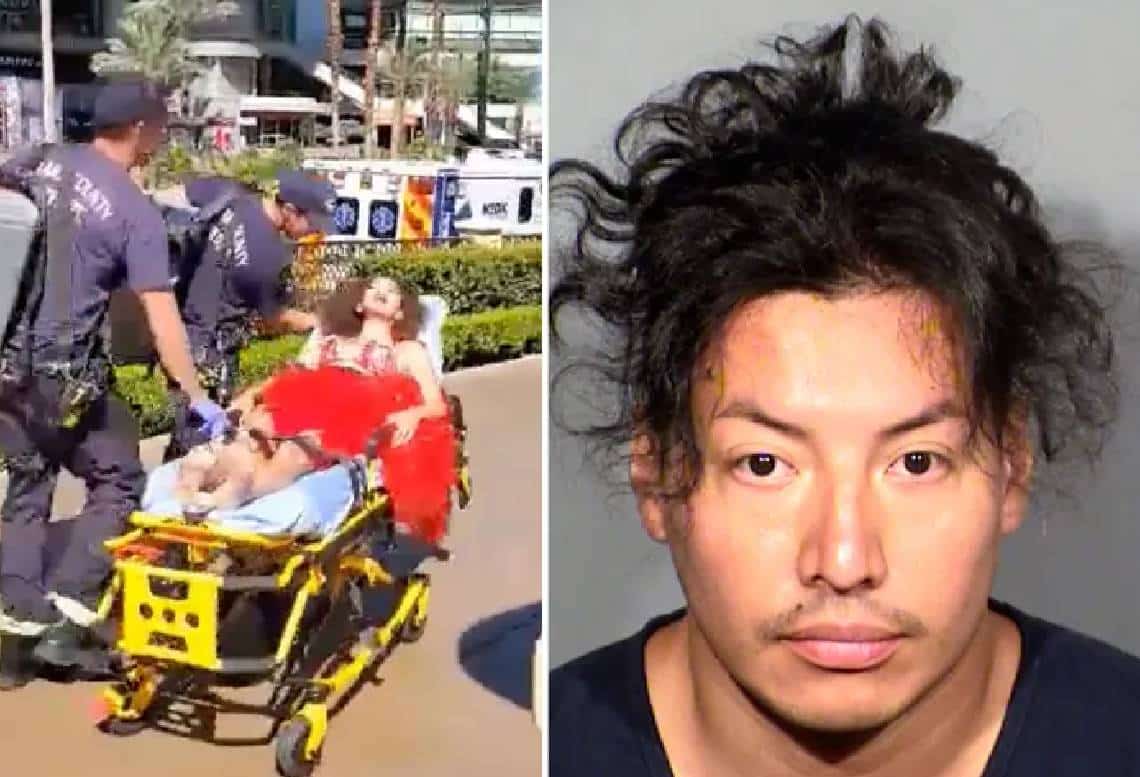 המפלצת שרצח נערת ראווה בסטריפ בוגאס, ודקר אחרים, שהה בארה"ב באופן לא חוקי, היה בעל עבר פלילי בקליפורניה