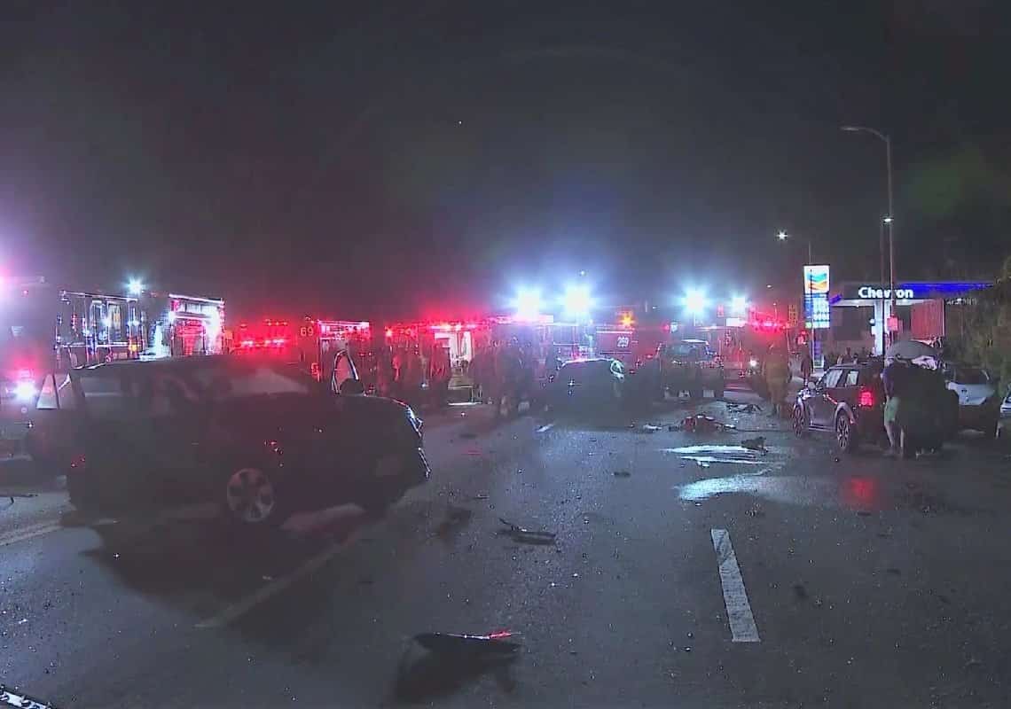 שבעה פצועים בתאונת דרכים קשה במערב לוס אנג'לס