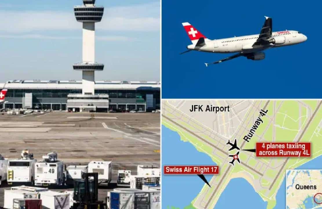 מטוס Swiss Air כמעט התנגש בארבעה מטוסים אחרים על מסלול ההמראה של JFK 