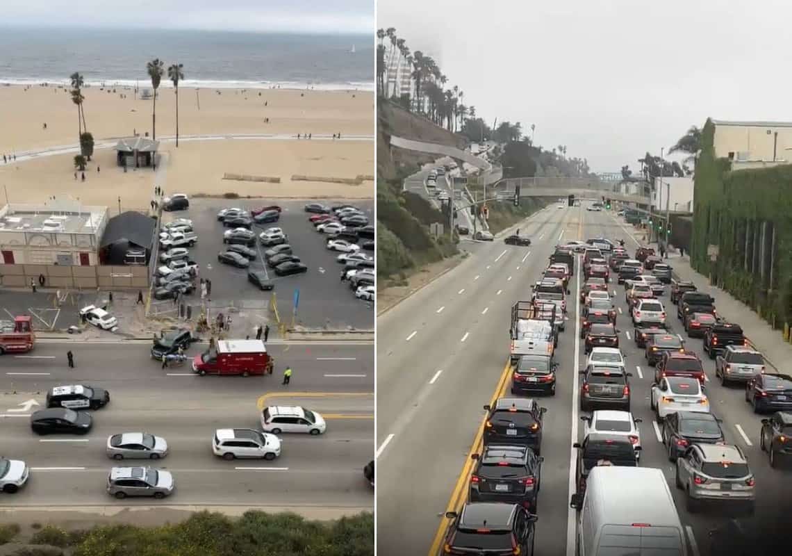 הרוג, 9 פצועים בתאונה ליד חוף הים בסנטה מוניקה