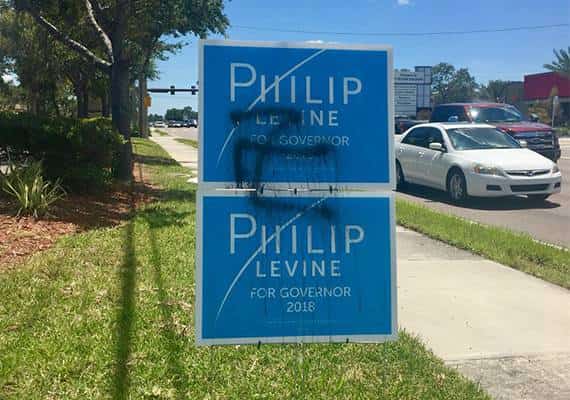 פלורידה: מעשה אנטישמי כנגד המועמד הדמוקרטי לתפקיד המושל