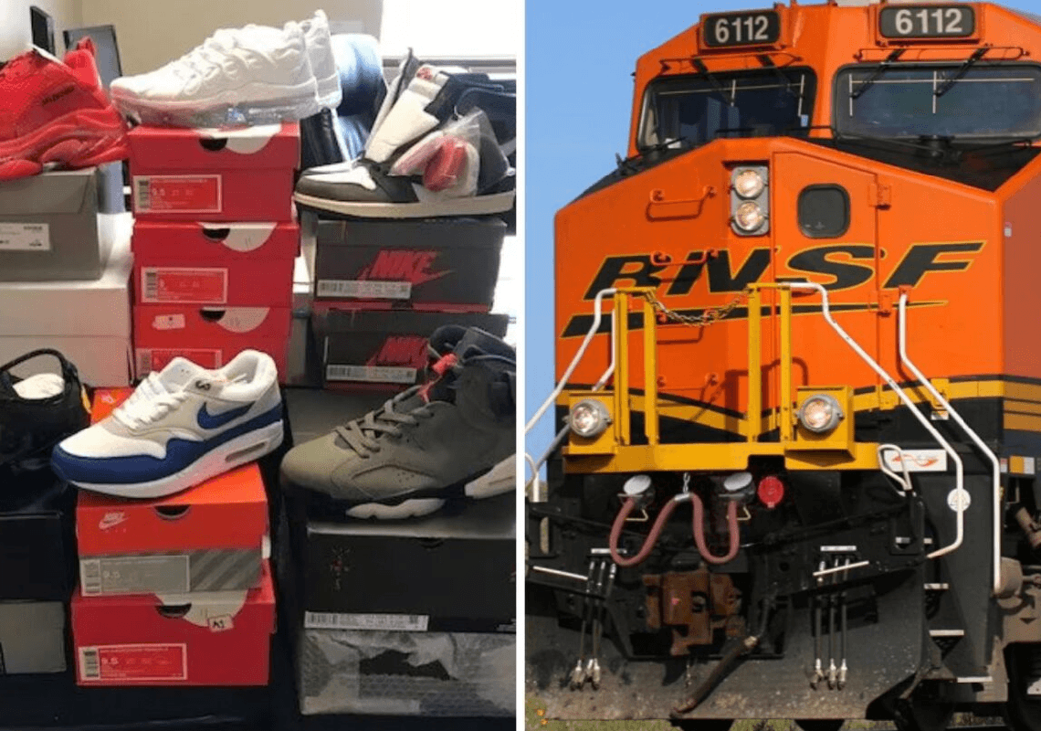 שוד הרכבות בין אריזונה לקליפורניה: נעלי נייקי בשווי 2 מיליון דולר נגנבו בסדרת פשיטות