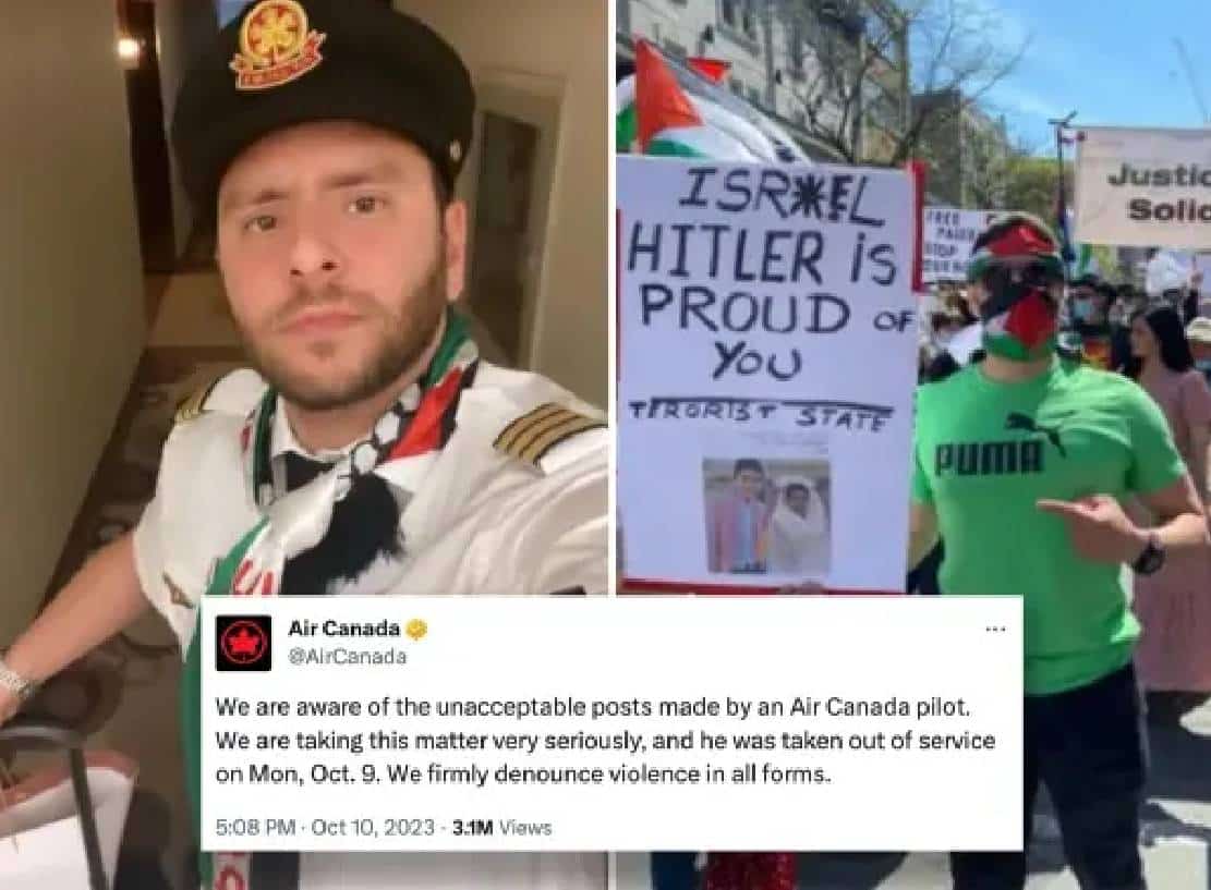 "שיהודים יהיו במטוס עם קברניט שתומך בחמאס"? ‏טייס ‏‏אייר-קנדה קורקע‏‏, והוכרז כסכנה אווירית: "יהודים לגיהנום"‏
