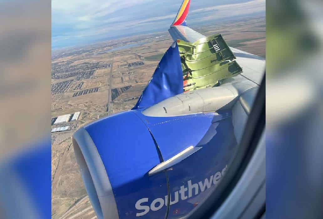 שוב!? אימה באוויר - כיסוי המנוע של בואינג 737 עף במהלך ההמראה ופגע בכנף