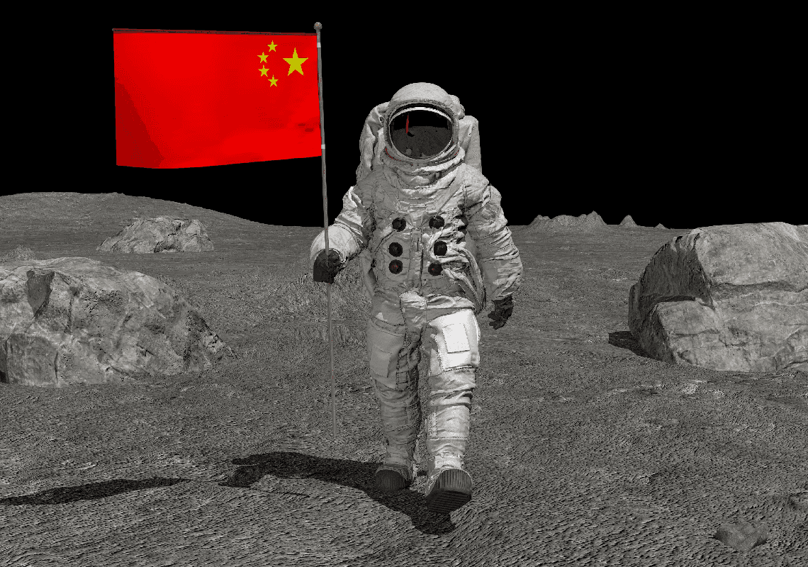 חשש בארה"ב: אם סין תגיע ראשונה לירח - היא תתבע עליו בעלות