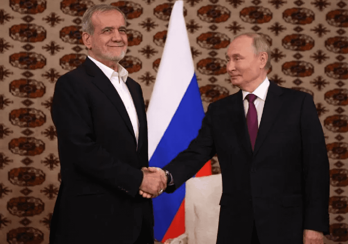 פוטין נפגש עם נשיא איראן וקרא ל"סדר עולמי חדש"