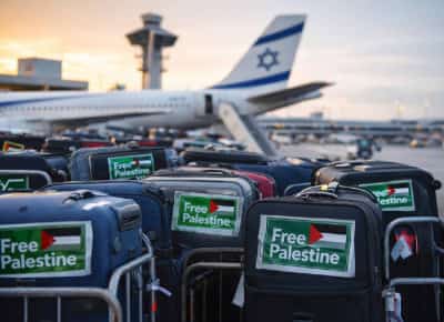 מדבקות "פרי פלסטיין" על 140 מזוודות של ישראלים בלוס אנג'לס: פרשה שמעלה שאלות חמורות על ביטחון שדות התעופה