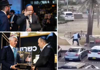 גיבור מוסלמי עם כיפה על הראש: הפליט הסורי שנאבק במחבל בפיגוע בסידני הגיע לאירוע של חב"ד במנהטן