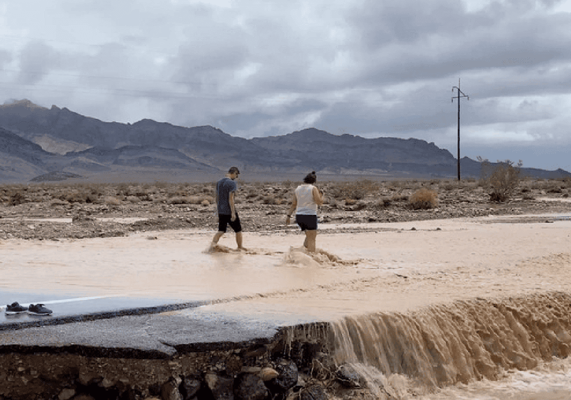 ההצפות הכבדות בעמק המוות – אירוע של פעם באלף שנה