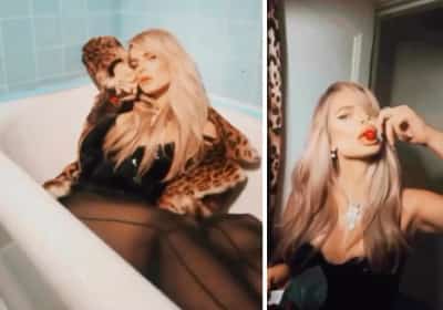 בבגד גוף מעור ומעיל פרווה: ג'סיקה סימפסון חוגגת 45 בסטייל