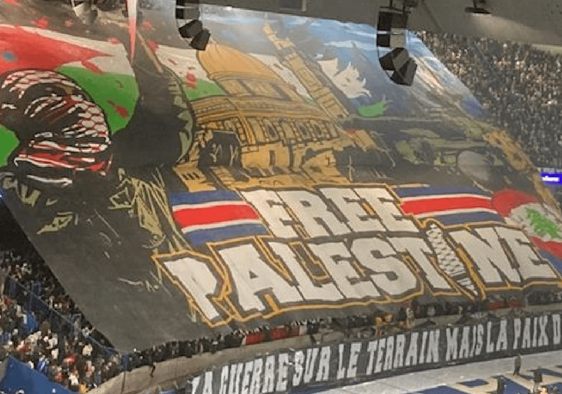 אחרי שאוהדי פריז סן-ז'רמן שפרסו שלט ענק למען הפלסטינים - הקבוצה מתנערת