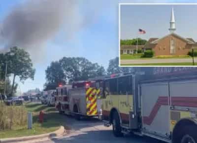 שישה עד שמונה קורבנות דווחו בירי ההמוני בכנסיה המורמונית בגרנד בלאנק טאונשיפ. הכנסייה במישיגן עולה באש.