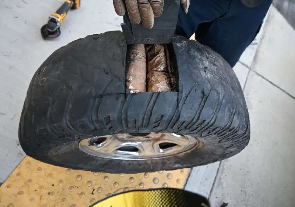 קליפורניה: סמים בשווי 7 מיליון דולר הוחבאו בצמיג