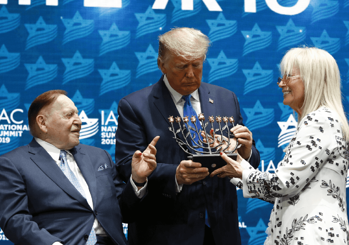 משפחת אדלסון בתרומת ענק לדונלד טראמפ