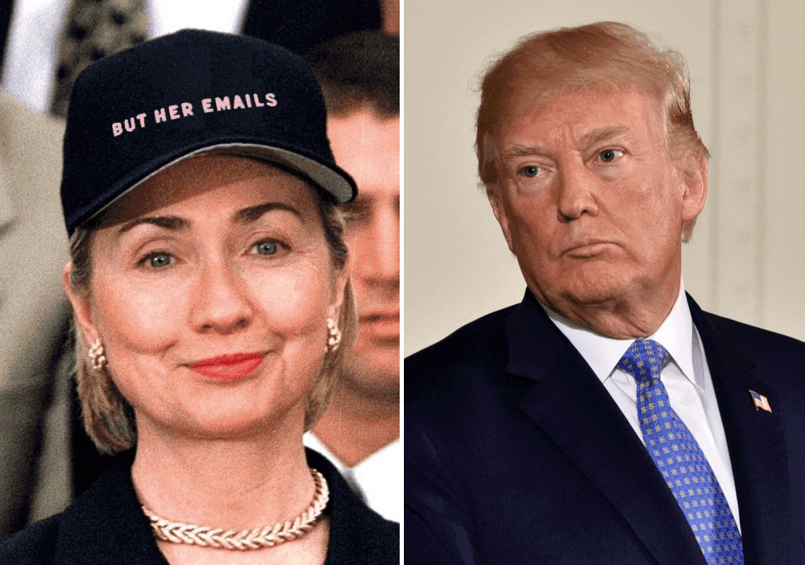 הילרי קלינטון חוגגת את פשיטת ה-FBI על ביתו של טראמפ