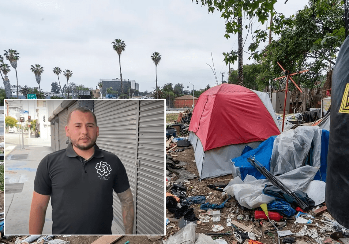 המספרה של שלום בלוס אנג'לס נלחמת במאהלי חסרי הבית: משמיעה Baby Shark ללא הפסקה