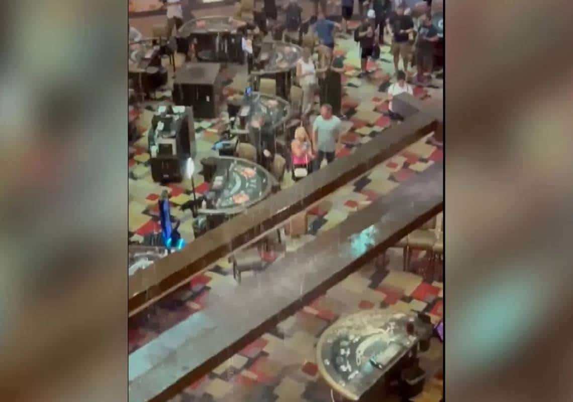 לאס וגאס מתחת למים (שוב): בתוך שבועיים - סרטונים מציגים גל נוסף של הצפות בבתי הקזינו והמלונות בעיר