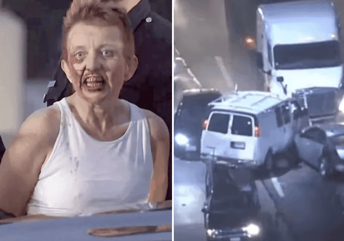 עשרות שוטרים אחרי אישה אחת: תיעוד המרדף ברחבי לוס אנג'לס 