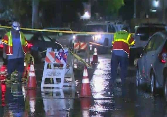 שוב זה קורה בלוס אנג'לס: צינור מים התפוצץ בוואן נייס וגרם לנזק כבד