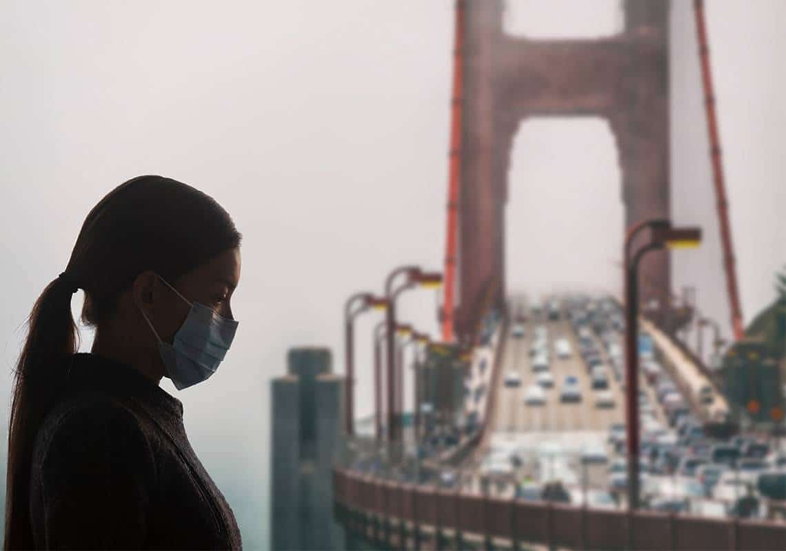 חובת חבישת מסכות הוכרזה במחוזות מפרץ סן פרנסיסקו