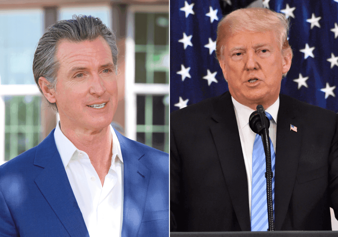 מושל קליפורניה הצטרף לפלטפורמה החברתית של טראמפ - כדי לתקוף את הרפובליקנים 