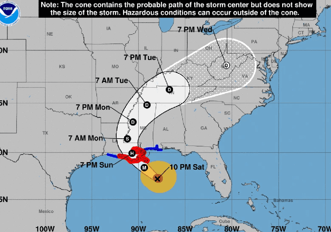 הוריקן 'אידה' עלה לרמה 4 – וכבר מושווה ל'קתרינה' ההרסני