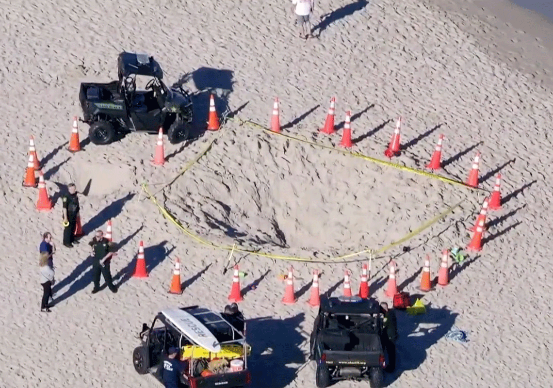 טרגדיה בחופשה בחוף בפלורידה: אח ואחות נקברו בתוך בור שחפרו בחול
