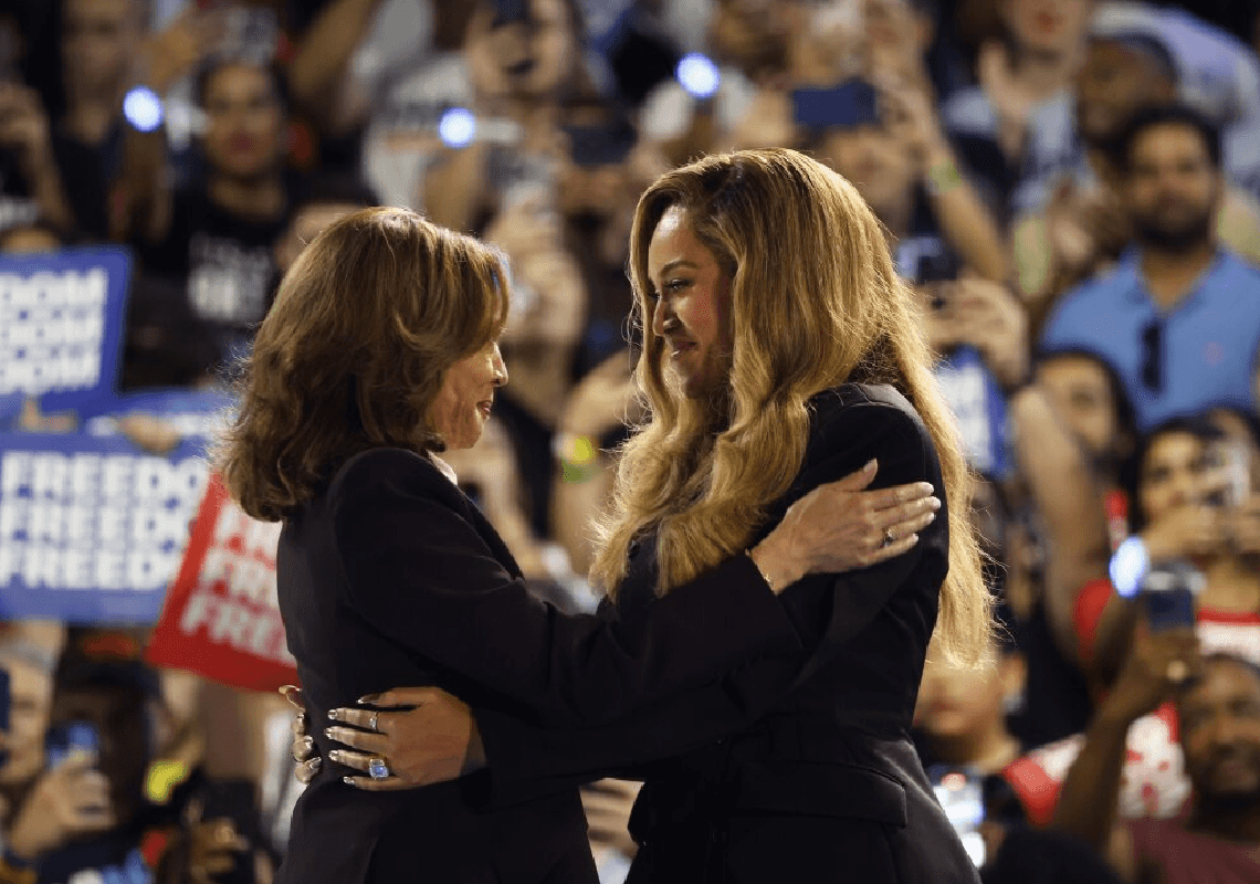 ביונסה על הבמה עם קמלה האריס: "דואגת שיהיה לנו את החופש לשלוט בגופנו"