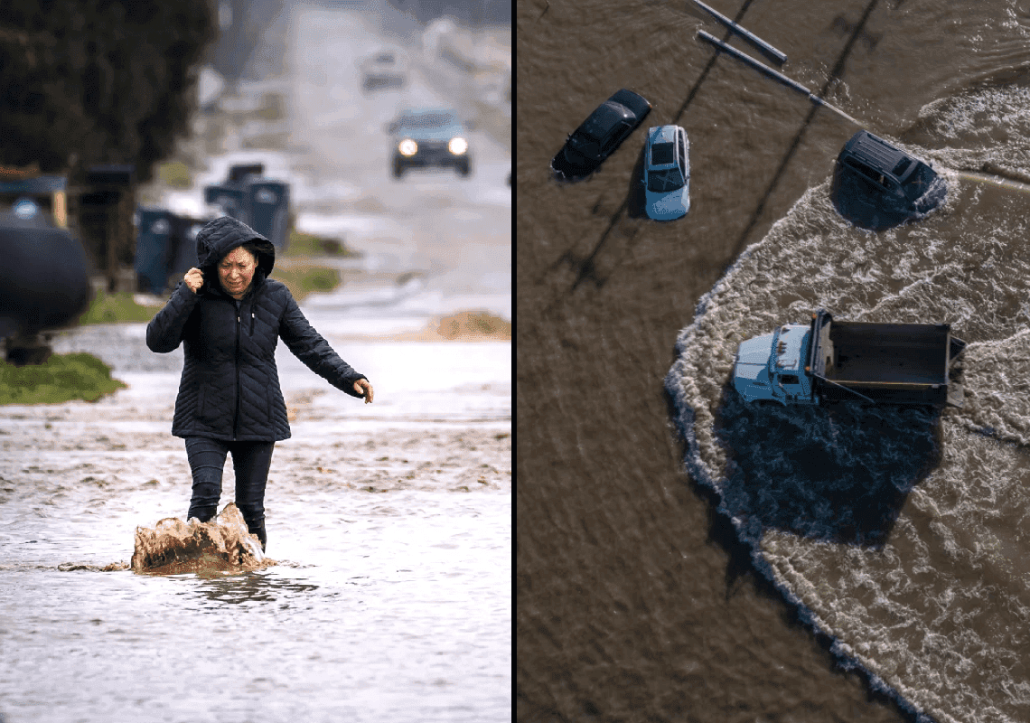 כמות הגשם שירדה בקליפורניה - יכולה למלא 110 מיליון בריכות אולימפיות