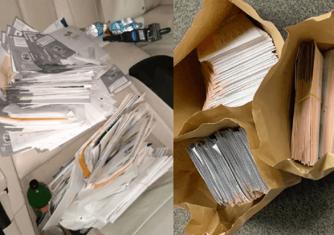 לוס אנג'לס: מאות פתקי הצבעה נתפסו ברכב של עבריין 