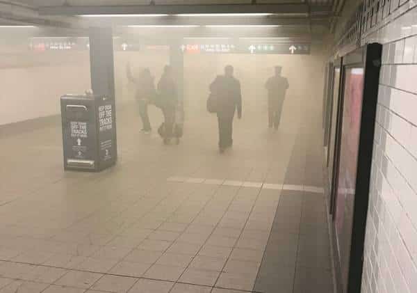 עשן על הפסים: שריפת פסולת גרמה לבהלה ביוניון סטיישן במנהטן