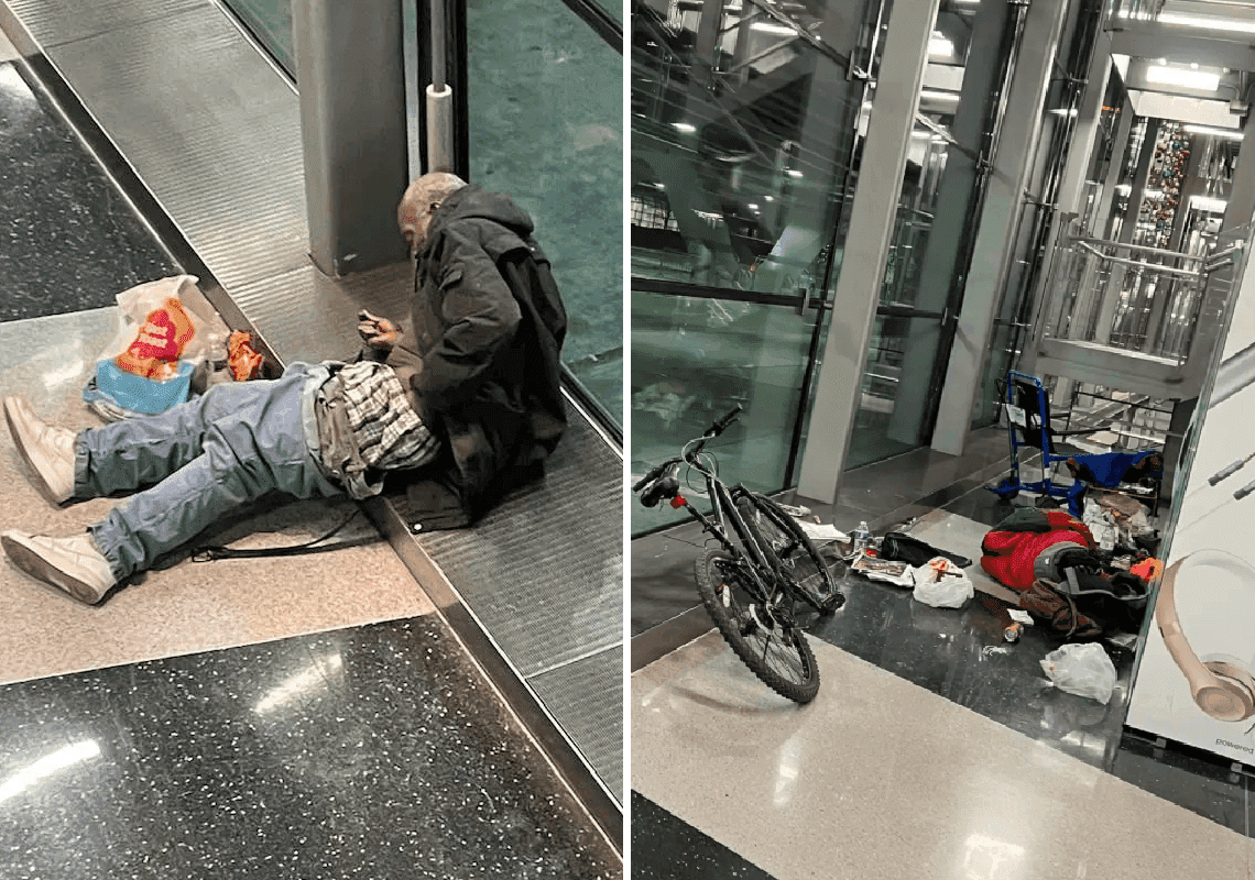 "יצא משליטה": נמל התעופה בשיקגו מלא בהומלסים 