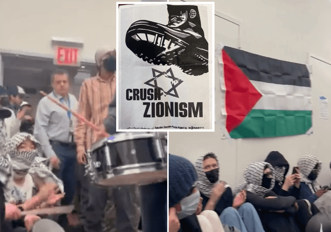 עשרות פרו-פלסטינים השתלטו על בניין באוניברסיטת קולומביה 