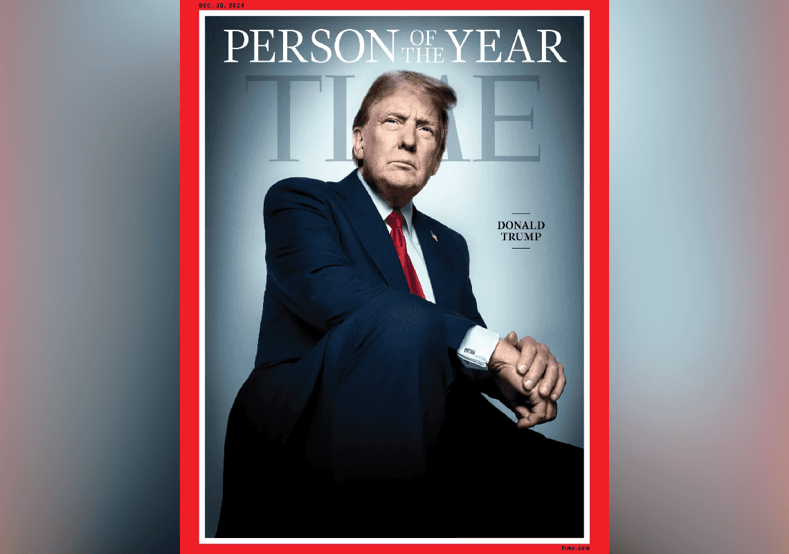מגזין 'טיים' הכריז: דונלד טראמפ הוא איש השנה של 2024