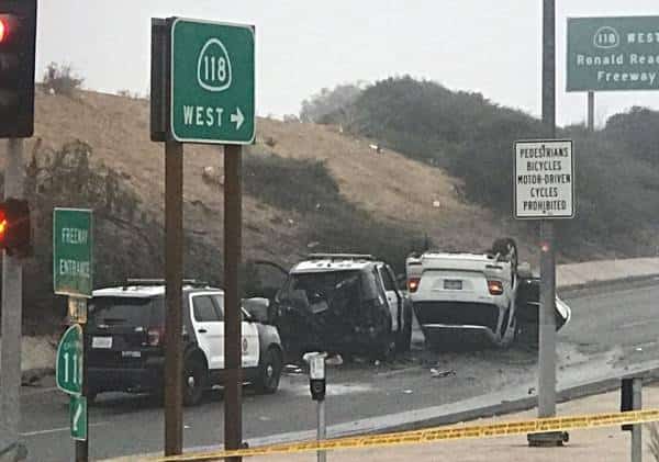 ואלי לוס אנג'לס: 4 שוטרים נפצעו במהלך מרדף אחר מכונית גנובה