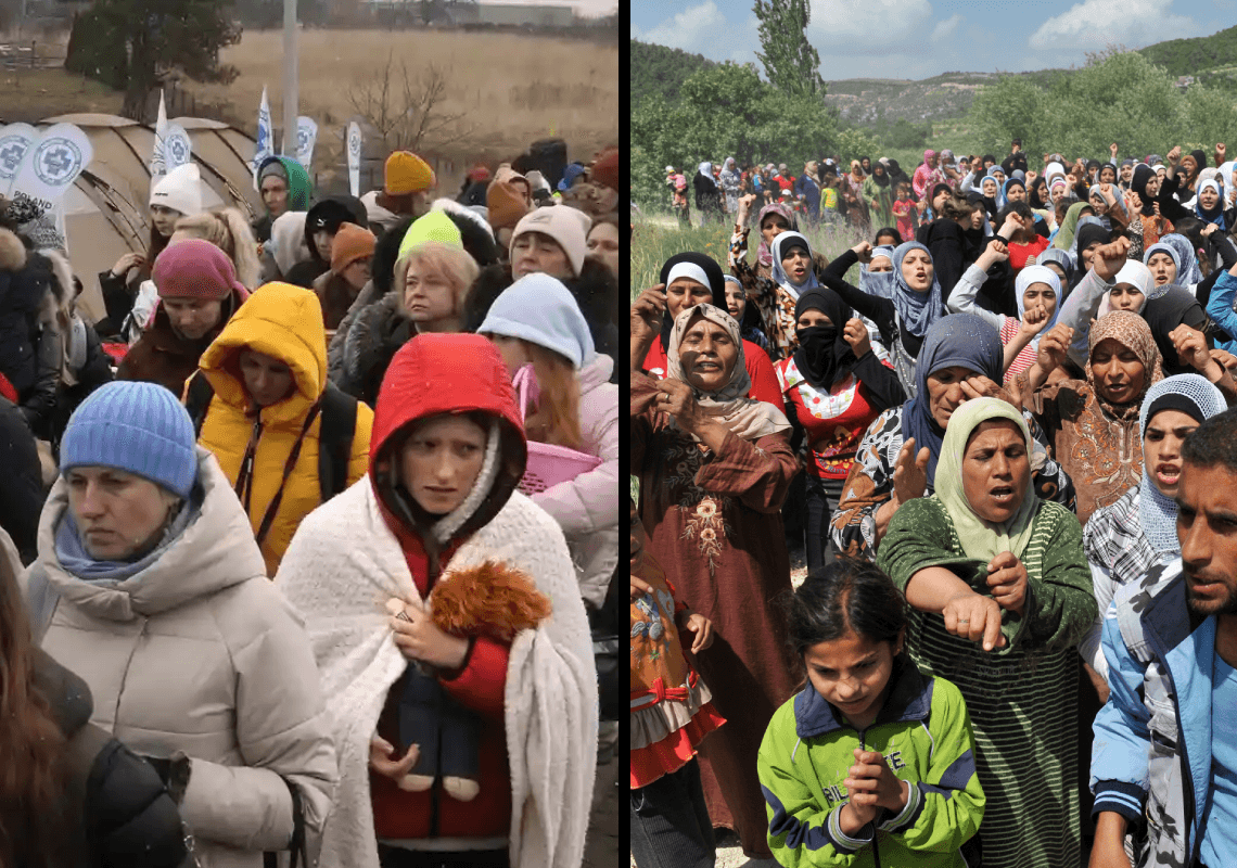 מוסר כפול: אירופה קיבלה את האוקראינים בזרועות פתוחות – וניסתה להימנע מהפליטים מסוריה