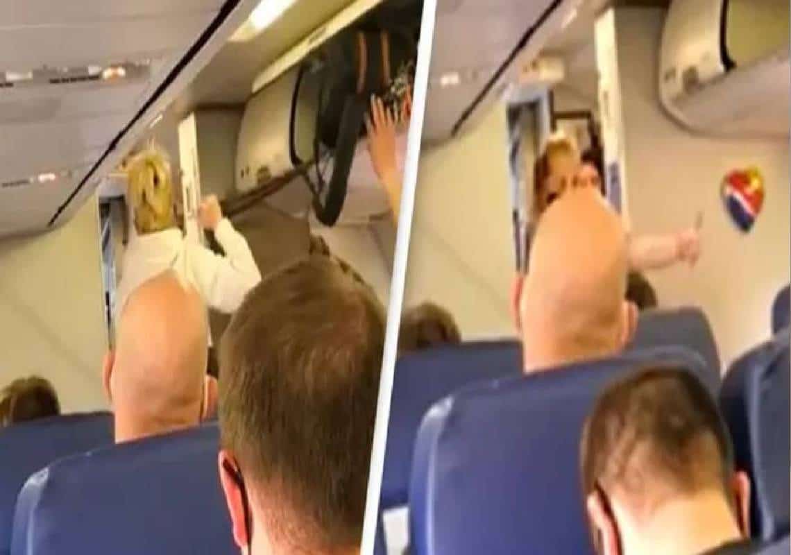 צפו: הדיילת רקדה לאחר שהנוסעת סולקה מהטיסה - בזמן שיתר הנוסעים הריעו