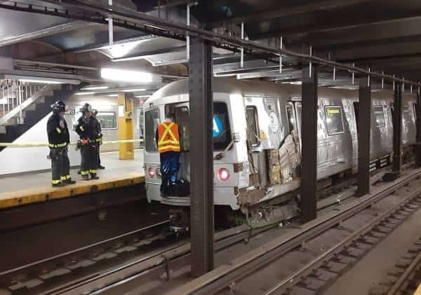 חבלה מכוונת: רכבת התנגשה במוטות הפלדה במסילה וגרמה לשיבושים בכל רחבי ניו יורק - נעצר חשוד בזירה
