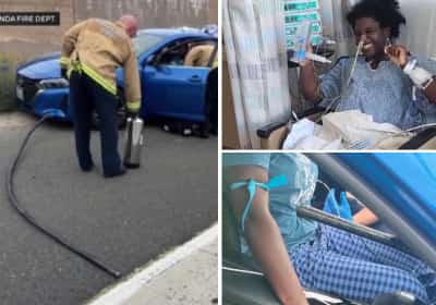 סטודנטית לסיעוד בקליפורניה שרדה נגד כל הסיכויים: מוט מתכת פילח את רכבה וננעץ בבטנה