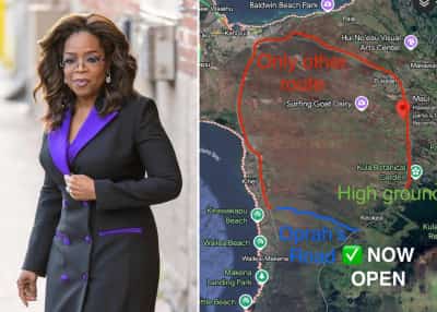 צונאמי, פקקים וקרקע פרטית: האם אופרה מנעה גישה לאזורי פינוי בהוואי?