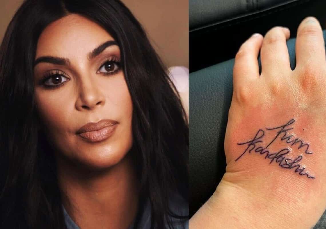 מעריצה של קים קרדשיאן קעקעה את שמה, וכך היא הגיבה 