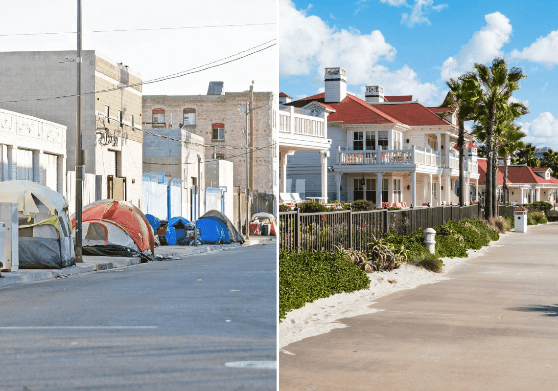 הצד הרפובליקני של קליפורניה מתמודד הרבה יותר טוב עם משבר ההומלסים